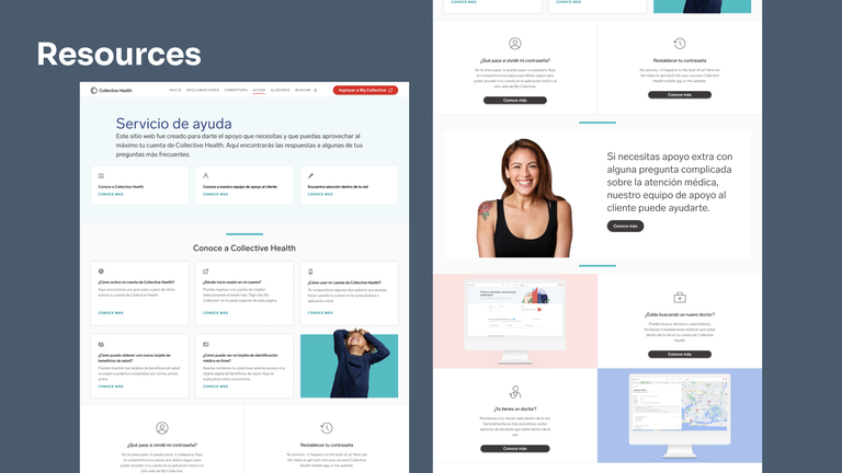 An image of Collective Health's Spanish Micro-site 