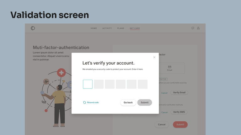 Example validation screen